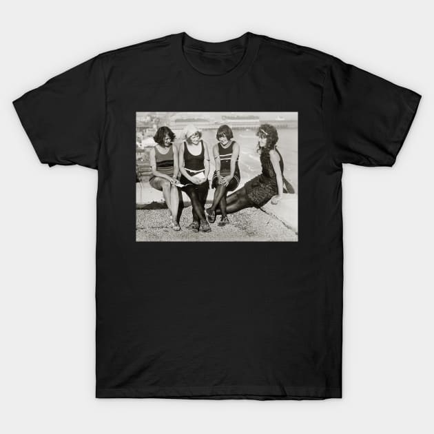 Girls at Atlantic City Beach, 1922. Vintage Photo T-Shirt by historyphoto